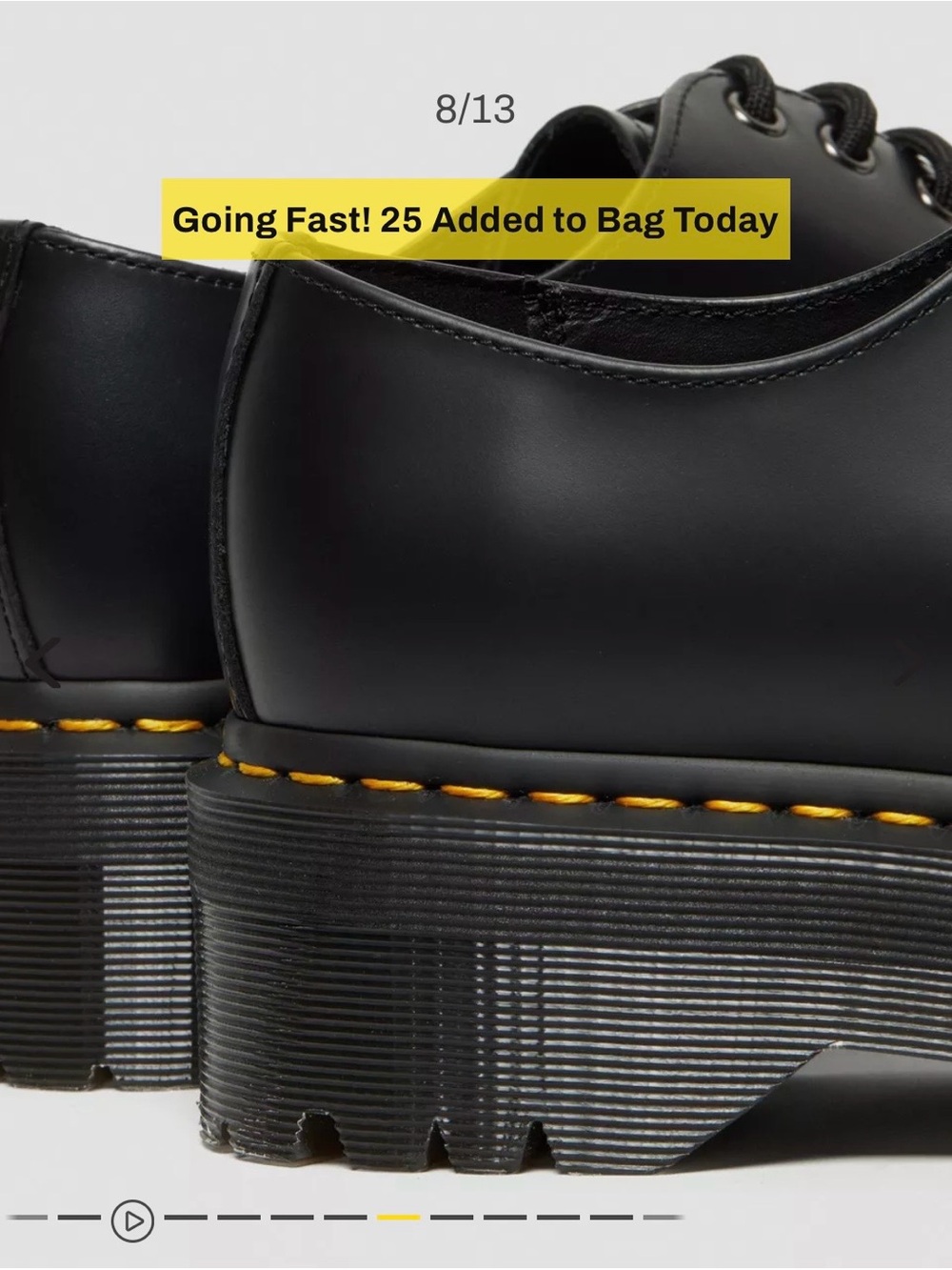 Dr. Martens 1461 Smooth Leather Lace Up Platforms - Picture 4 of 10